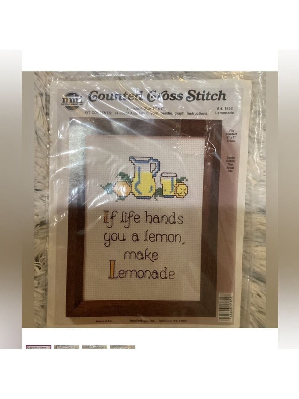 Needle Magic Cross stitch kit If Life Hands You Lemons Make Lemonade